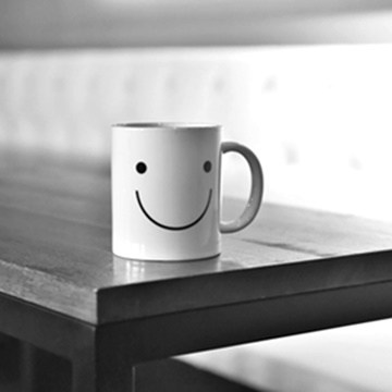 Smiley op beker