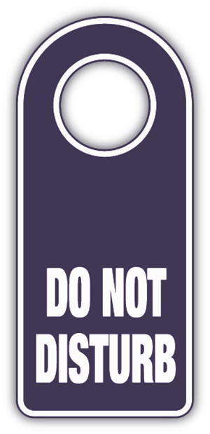 do not disturb sign