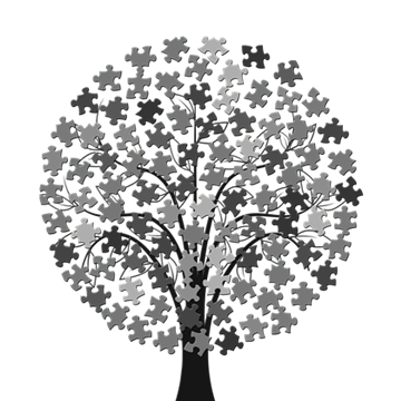 Boom van puzzelstukjes